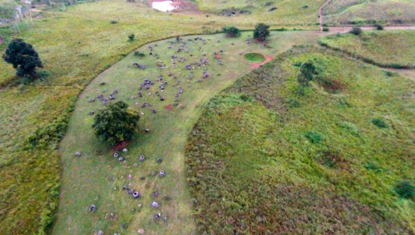 Aerial view of the Plain of Jars Site 1